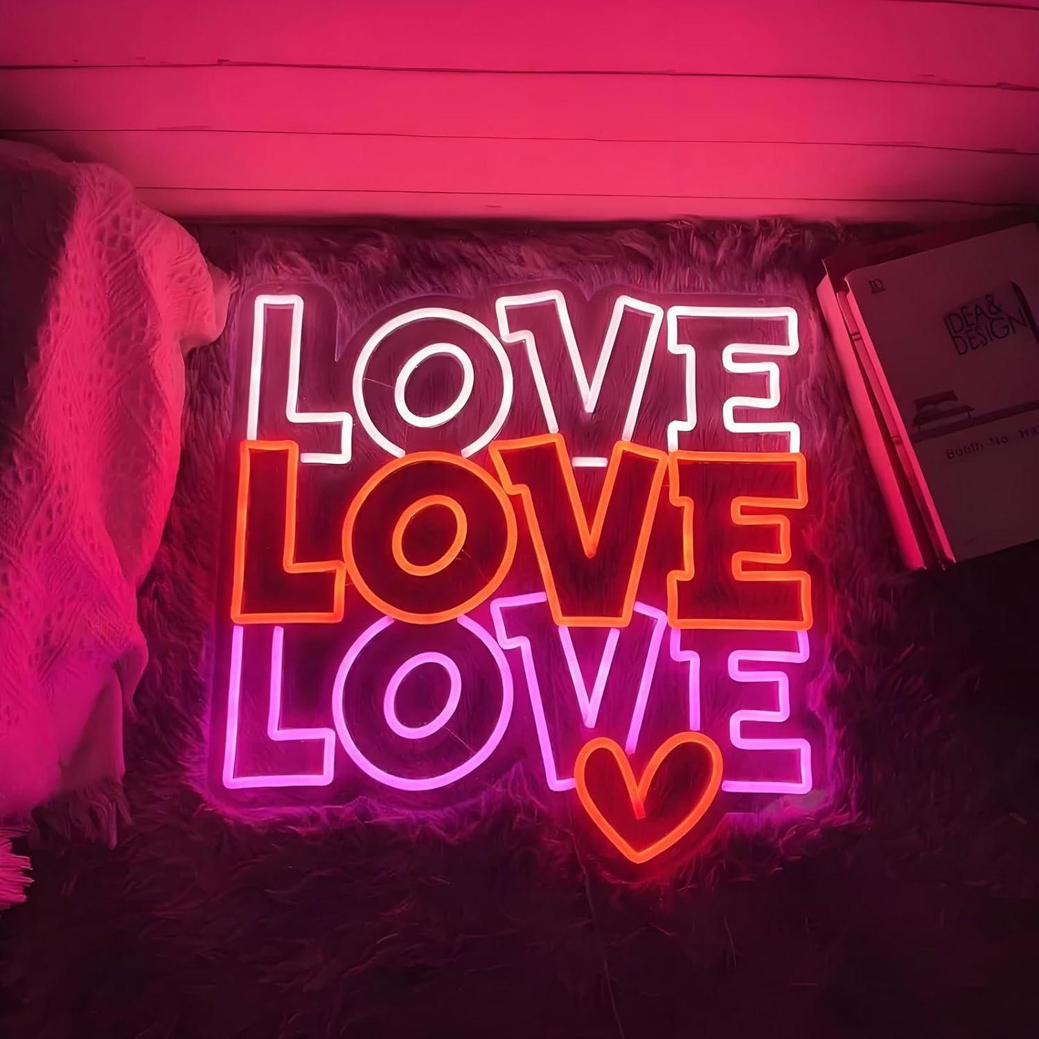 Love Neon Sign USB Dimmable LE - Lighting Decor Wedding 리뷰 및 가격