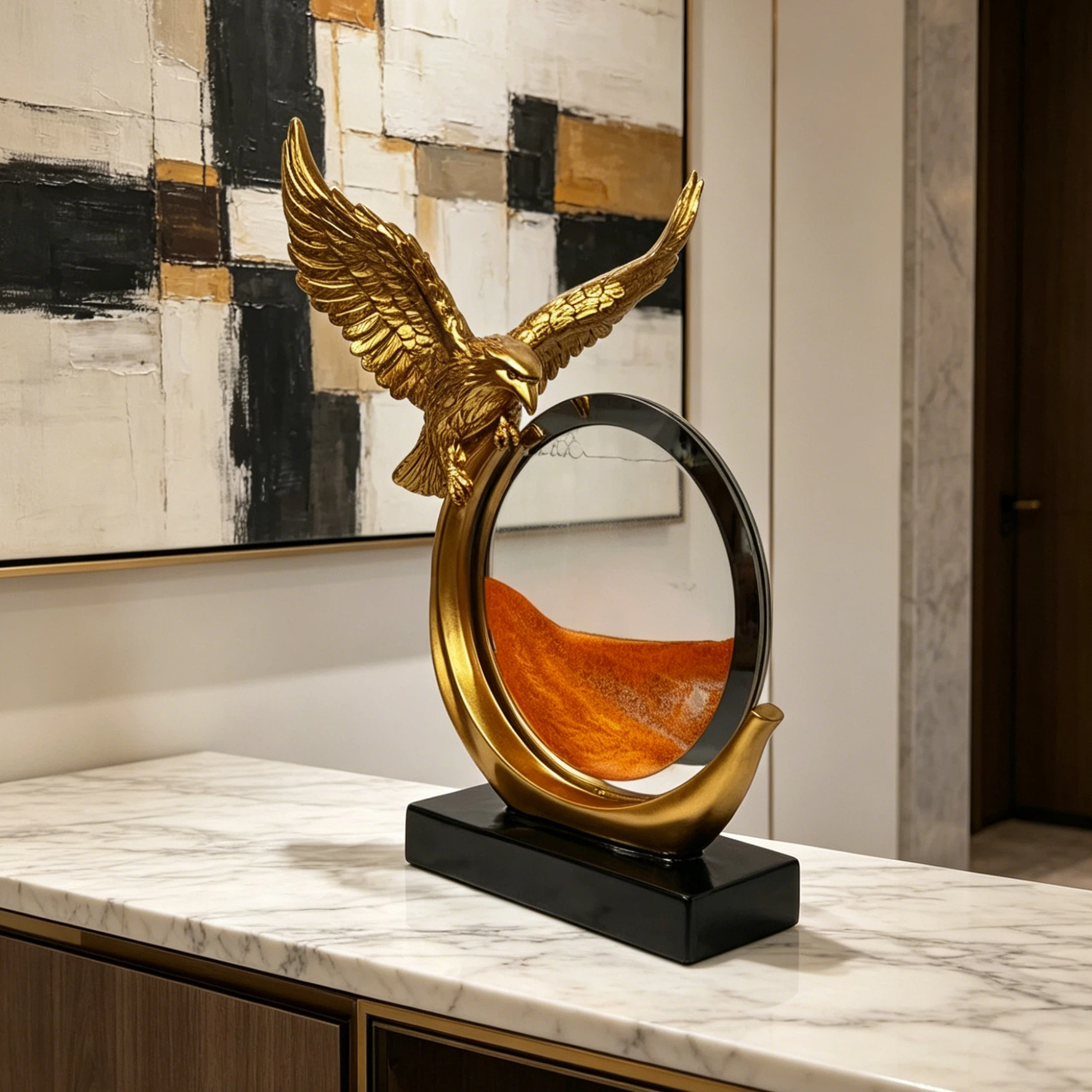 Golden Eagle Resin Statue with - Lighting Decor Company 리뷰 및 가격