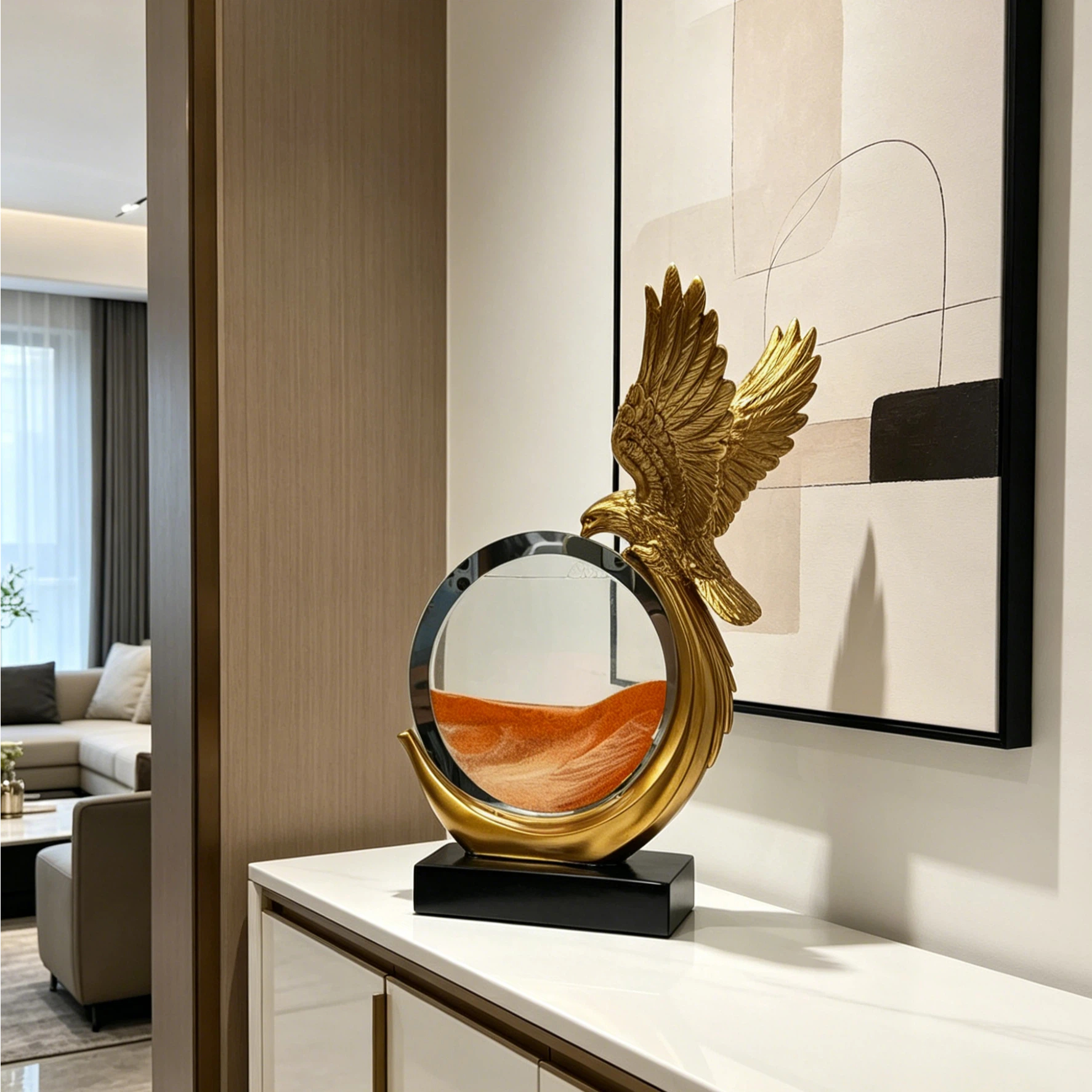 Golden Eagle Resin Statue with - Lighting Decor Company 리뷰 및 가격