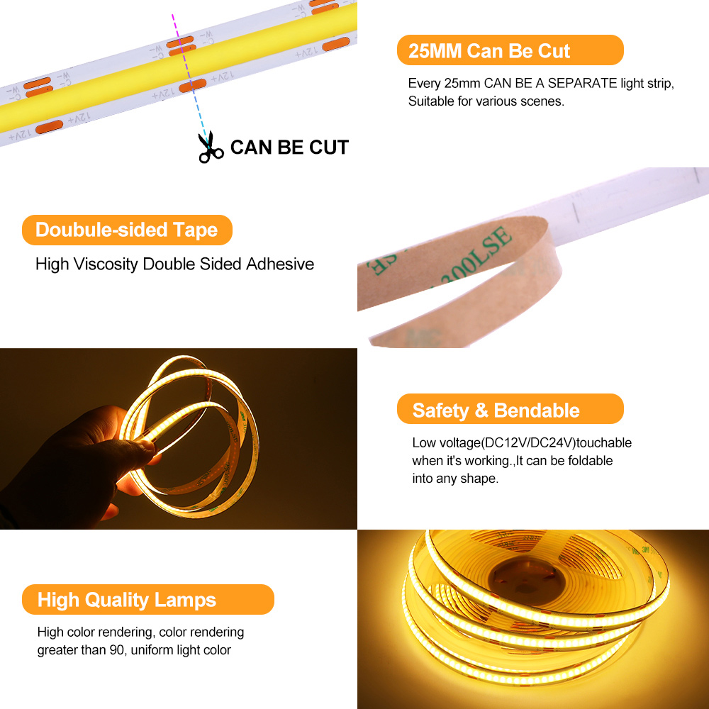 12V 24V COB CCT Led Strip Ligh - Decor Lighting Hours 리뷰 및 가격