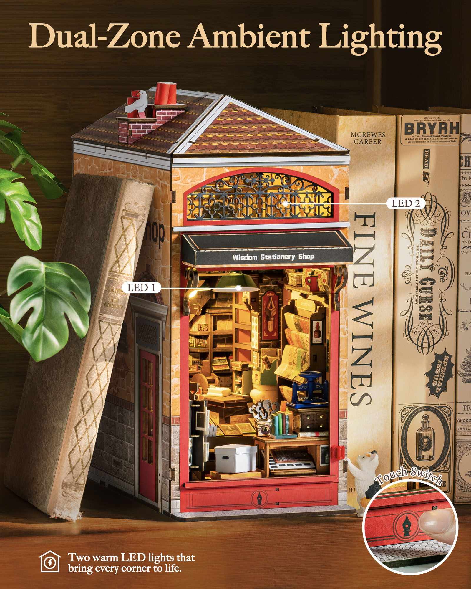 Rolife Wisdom Stationery Shop  - Lighting Decor For House 리뷰 및 가격