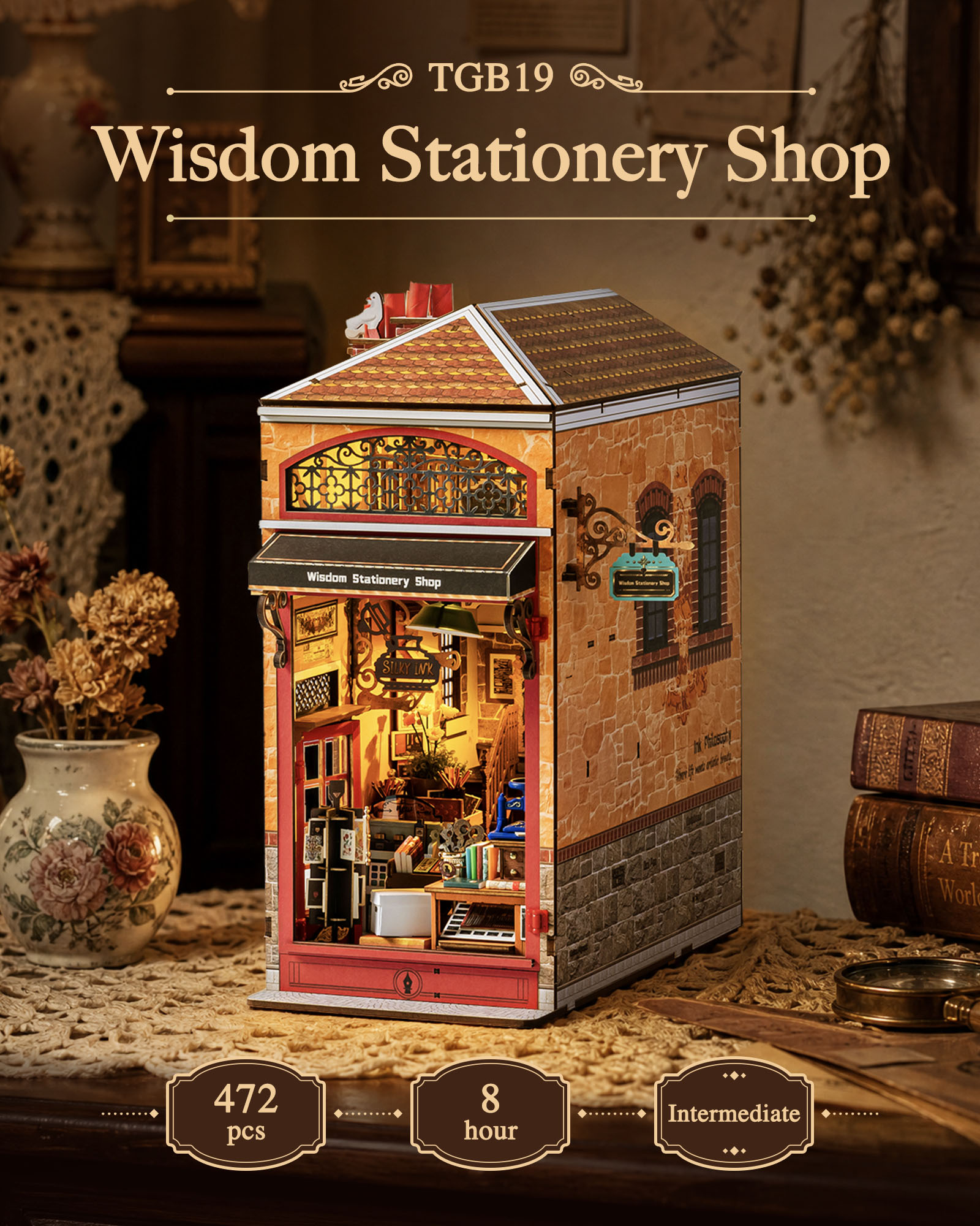 Rolife Wisdom Stationery Shop  - Lighting Decor For House 리뷰 및 가격