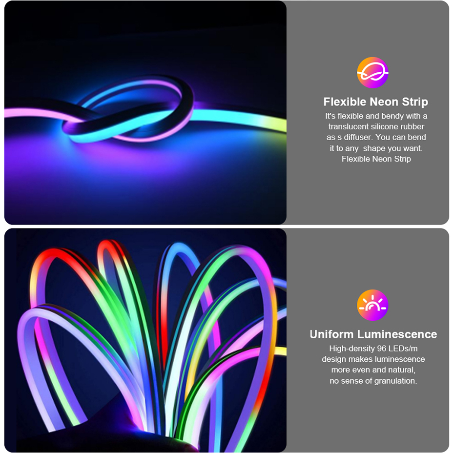 12V RGBIC Led Neon Strip 96LED - Decor Lighting Uk 리뷰 및 가격