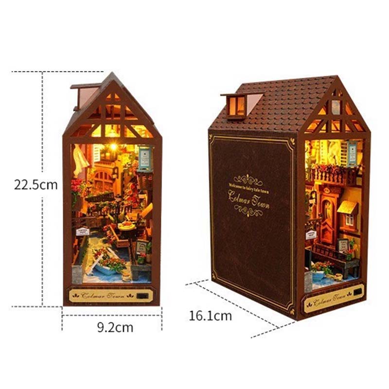 DIY Book Nook Kit Leisurely Ye - Lighting Decor For House 리뷰 및 가격