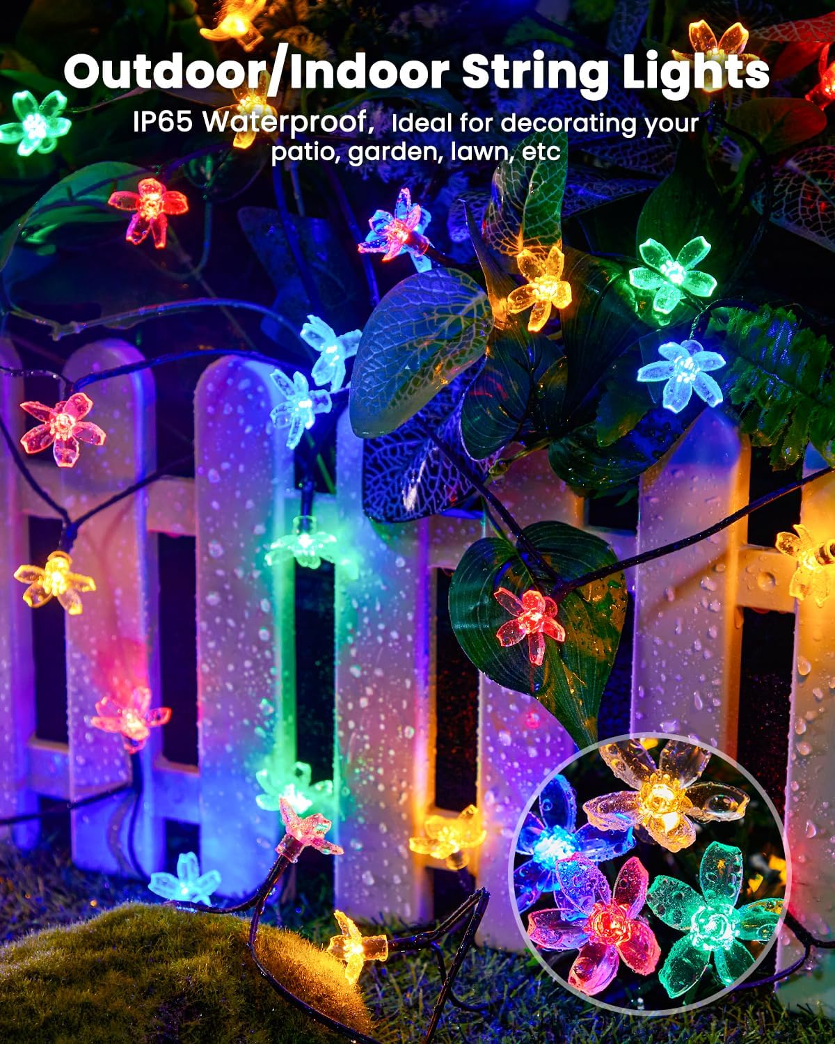 60 LED Flower Solar String Lig - Lighting Decor Wedding 리뷰 및 가격