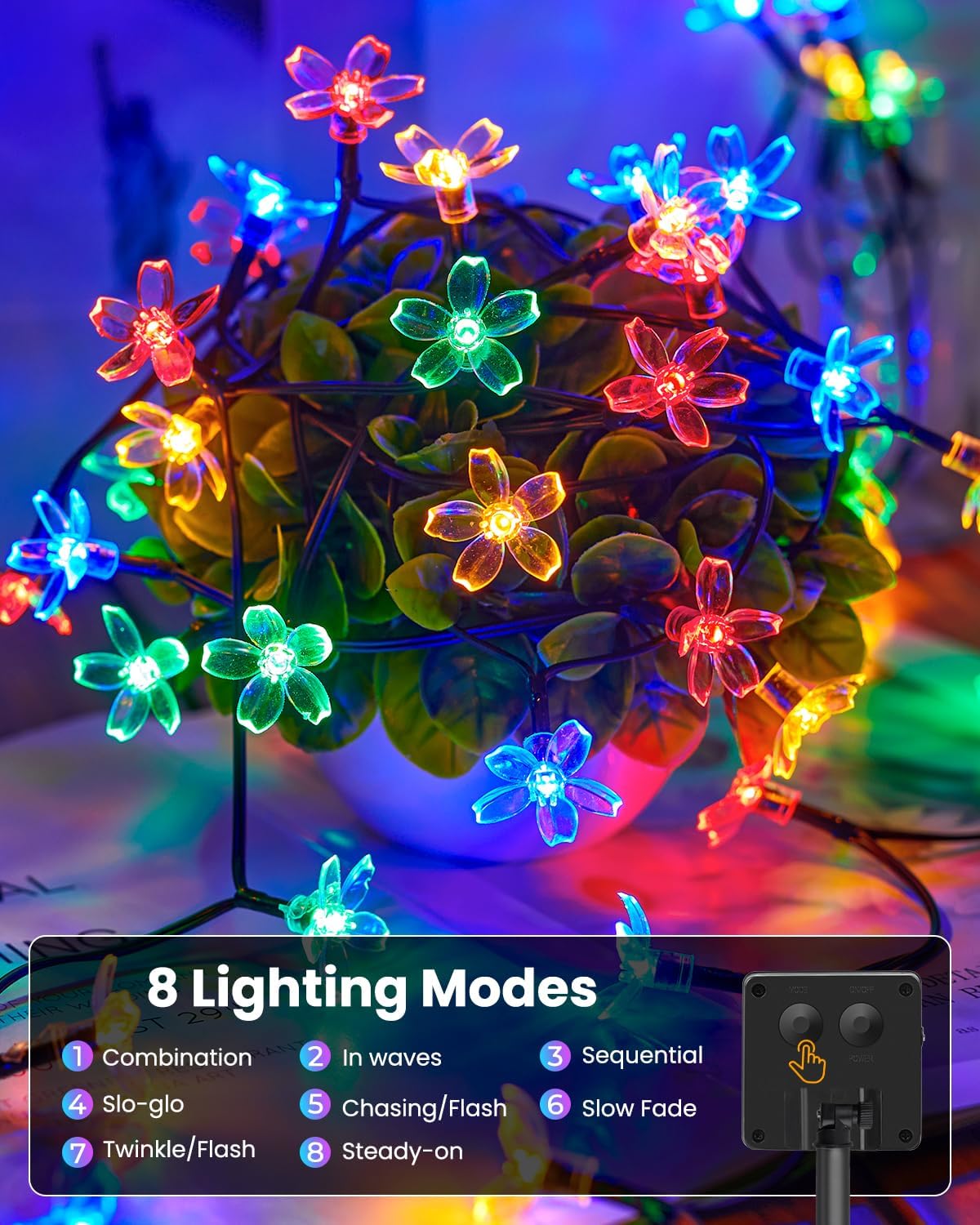 60 LED Flower Solar String Lig - Lighting Decor Wedding 리뷰 및 가격