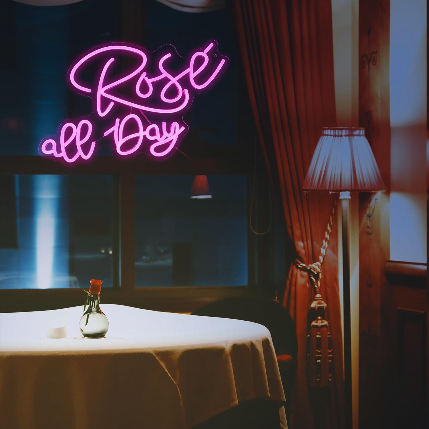 Rose All Day Neon Sign Dimmabl - Lighting Decor Wedding 리뷰 및 가격