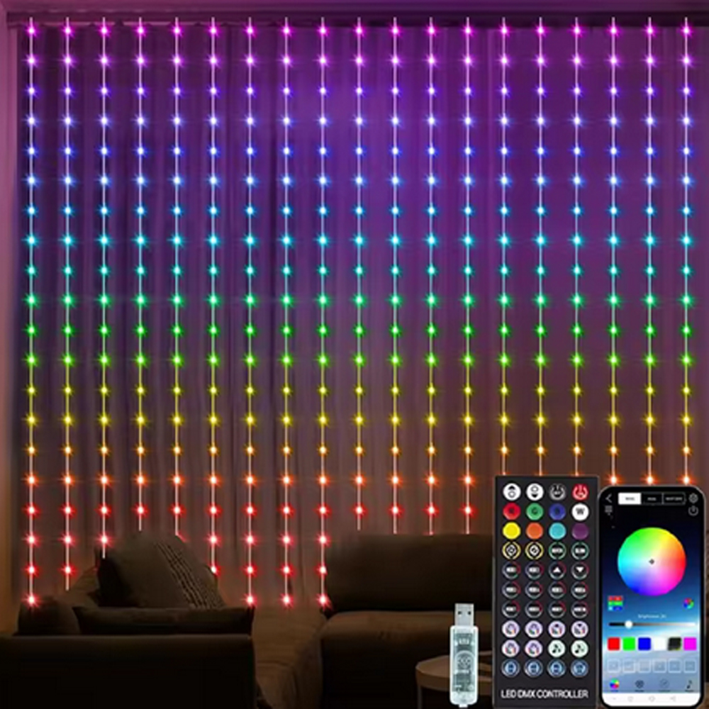 3M RGB Smart LED Curtain Light - Lighting Decor Wedding 리뷰 및 가격