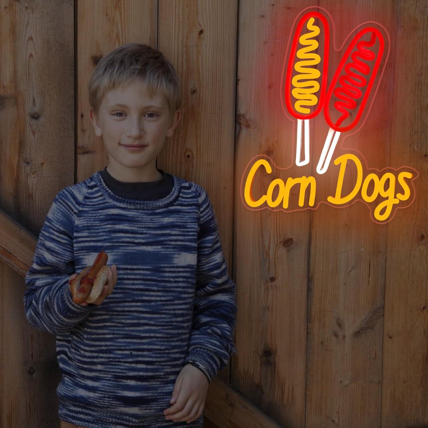 Corn Dog Neon Sign Snack USB D - Lighting Decor Wedding 리뷰 및 가격