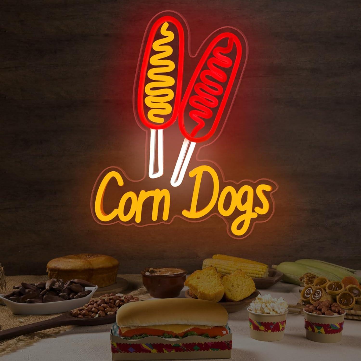 Corn Dog Neon Sign Snack USB D - Lighting Decor Wedding 리뷰 및 가격