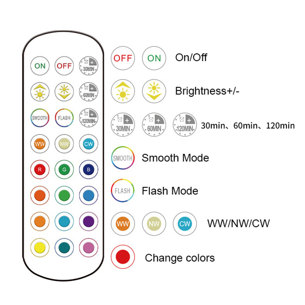 E26/E27 Base RGB Color Indoor  - Decor Lighting Hours 리뷰 및 가격