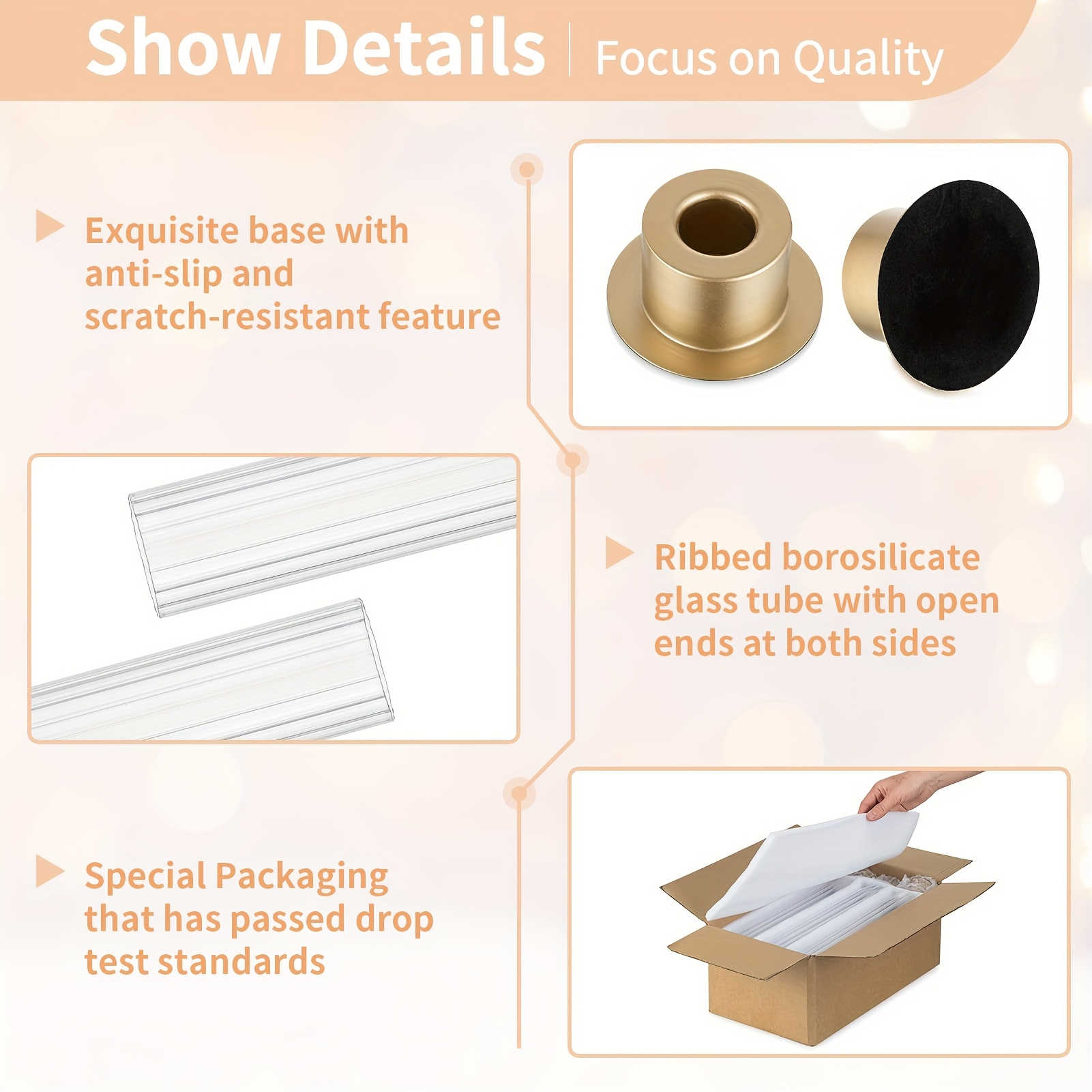 Metal Base Vertical Stripe Gla - Candle Holder Set 리뷰 및 가격