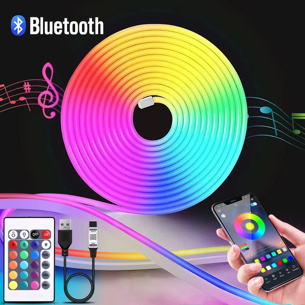 1-5m RGB LED Neon Strip Light  - Lighting Decor Home 리뷰 및 가격