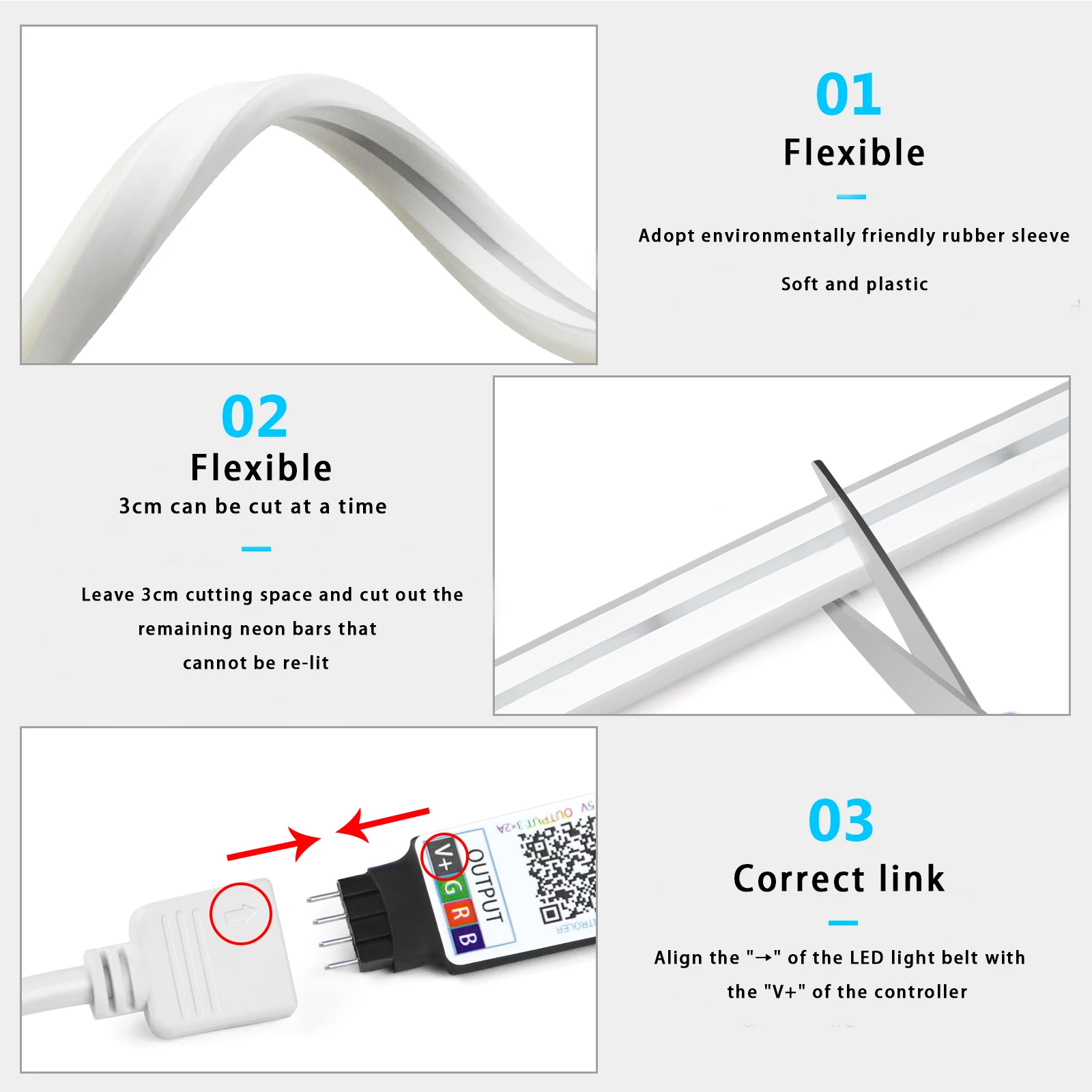 1-5m RGB LED Neon Strip Light  - Lighting Decor Home 리뷰 및 가격