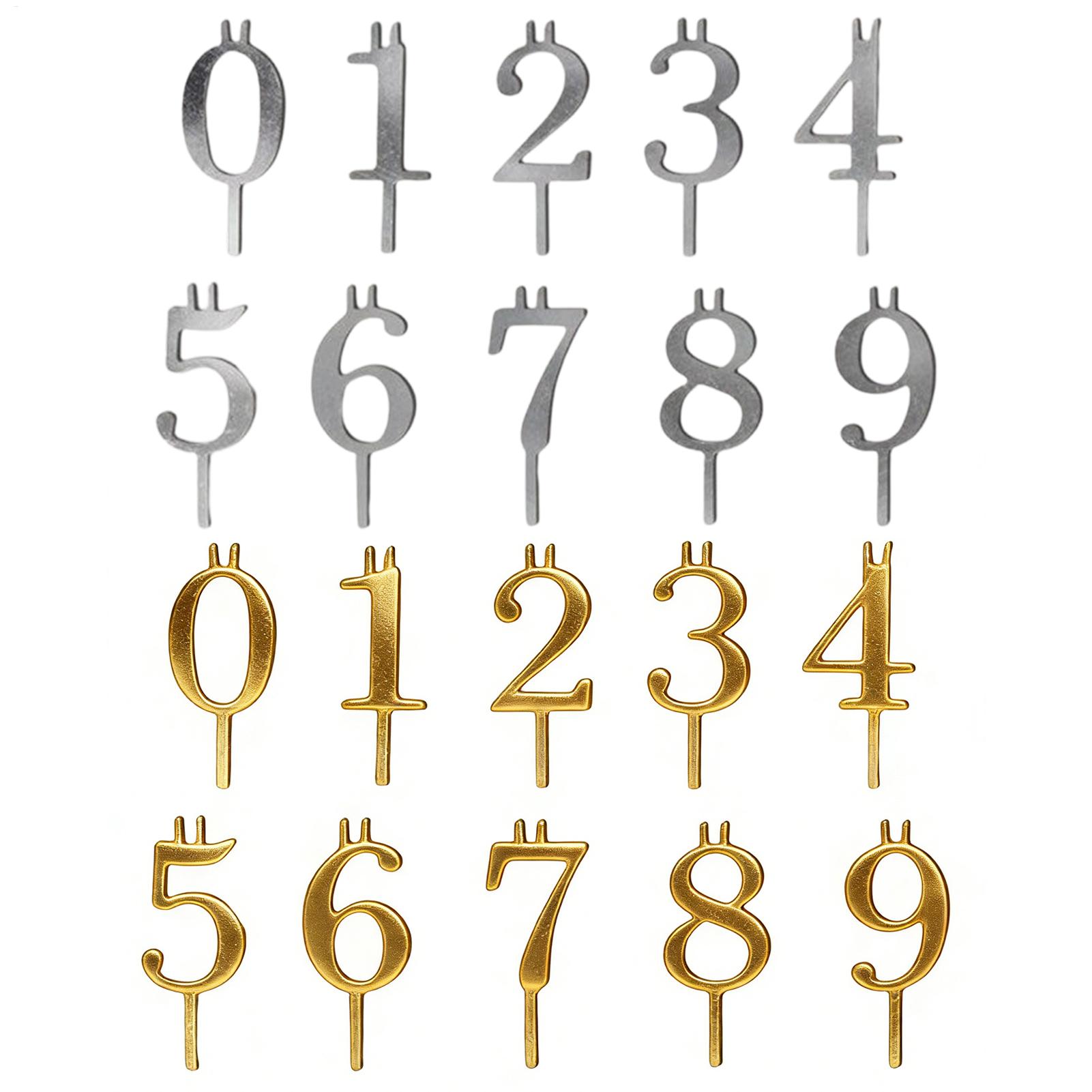 10pcs 0-9 Number Cake Toppers  - Candle Holder Set 리뷰 및 가격